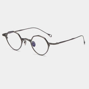Vintage Pure Titanium Eyeglasses Frame Men Retro Ultra Light Designer Glasses Frame Women Japan Luxury Brand Small Face Eyewear