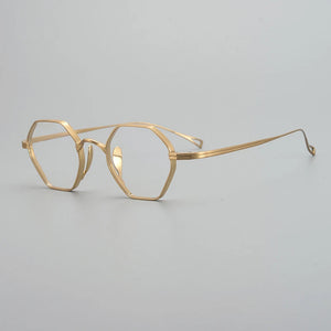 Vintage Pure Titanium Glasses Frame Men Retro Ultra Light Eyeglasses Frame Women Japan Luxury Brand Designer Small Face Eyewear