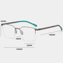 Load image into Gallery viewer, Gatenac Ultra Light Titanium Glasses Frame Men Vintage Square Prescription Myopia Eyeglasses Frame Women Luxury Brand Eyewear
