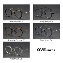 Carica l&#39;immagine nel visualizzatore di Gallery, 2025 Acetate Titanium Glasses Frame Men Women Simple Retro Prescription Eyeglasses frames Myopia male Optical Eyewear spectacles
