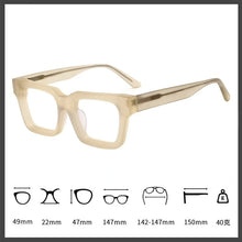 Load image into Gallery viewer, Matte Red Black Square Acetate Eyeglasses Frames High Quality Designer Japanese Style Men and Women  Glasses