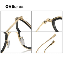 Carica l&#39;immagine nel visualizzatore di Gallery, 2025 Acetate Titanium Glasses Frame Men Women Simple Retro Prescription Eyeglasses frames Myopia male Optical Eyewear spectacles