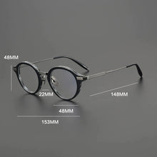 Carica l&#39;immagine nel visualizzatore di Gallery, Gatenac Quality Pure Titanium Glasses Frame Men Round Handmade Eyeglasses Frame Women Fashion Luxury Brand Designer Eyewear