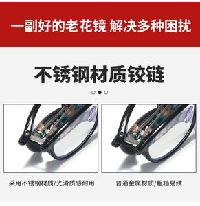 Design Blue Light Proof Reading Glasses Men Women Folding Small Glasses Frame PC Black Eyewear Diopter +1.0 to +4.0