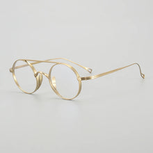 Load image into Gallery viewer, Vintage Pure Titanium Eyeglasses Frame Men Retro Round Pilot Glasses Frame Women Japan Luxury Brand Designer Small Face Eyewear