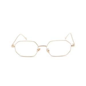 6 Sides Alloy Gold Retro Frame Progressive Multifocal Reading Glasses +0.75 To +4
