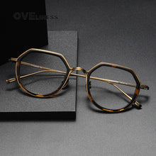 Carica l&#39;immagine nel visualizzatore di Gallery, 2025 Acetate Titanium Glasses Frame Men Women Simple Retro Prescription Eyeglasses frames Myopia male Optical Eyewear spectacles