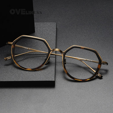 2025 Acetate Titanium Glasses Frame Men Women Simple Retro Prescription Eyeglasses frames Myopia male Optical Eyewear spectacles