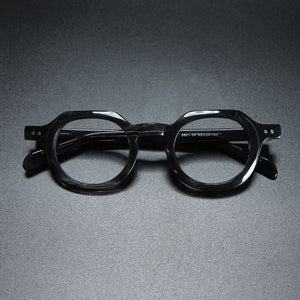 Vintage Acetate Optical Eyeglasses Frame Men Retro Myopia Prescription Glasses Women Luxury Brand Glasses Frame Small Eyewear