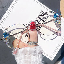 Load image into Gallery viewer, Shiny Diamonds Square Glasses Women   Rhinestone Alloy Frame Clear Lens Eyewear Female Trends Punk Eyeglasses Shades Oculos