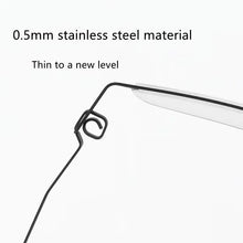 Load image into Gallery viewer, Screw Free Hinge Designer Germany Brand Glasses Men Super Thin Stainless Steel Retro Round Eyeglasses Women Spectacle Frame