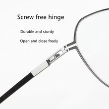 Load image into Gallery viewer, Screw Free Hinge Designer Germany Brand Glasses Men Super Thin Stainless Steel Retro Round Eyeglasses Women Spectacle Frame