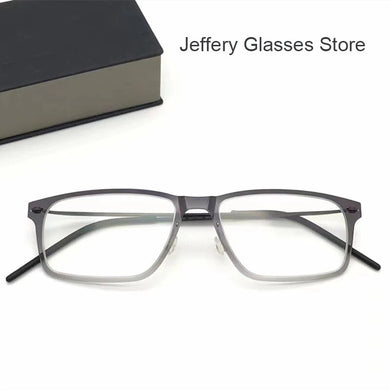 Screwless Classic Square Acetate Titanium Glasses Frame Denmark Brand Ultralight Myopia Prescription Reading  Eyeglasses 6507