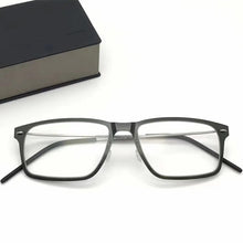 Carica l&#39;immagine nel visualizzatore di Gallery, Screwless Classic Square Acetate Titanium Glasses Frame Denmark Brand Ultralight Myopia Prescription Reading  Eyeglasses 6507