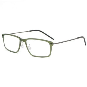 Screwless Classic Square Acetate Titanium Glasses Frame Denmark Brand Ultralight Myopia Prescription Reading  Eyeglasses 6507