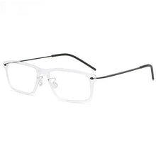 Carica l&#39;immagine nel visualizzatore di Gallery, Screwless Classic Square Acetate Titanium Glasses Frame Denmark Brand Ultralight Myopia Prescription Reading  Eyeglasses 6507