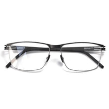Load image into Gallery viewer, Screwless Eyeglasses Frame for Men Germany Berlin Design Ultra Light Thin Metal Eyeglasses Mens Business Square Full Rim Glasses