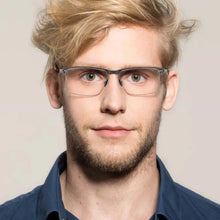 Load image into Gallery viewer, Screwless Eyeglasses Frame for Men Germany Berlin Design Ultra Light Thin Metal Eyeglasses Mens Business Square Full Rim Glasses