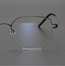 Load image into Gallery viewer, Screwless Pure Titanium Glasses Frame Polygon Men Ultralight Prescription Eyeglasses Women Optical Myopia Lens Spectacle Eyewear