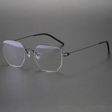 Load image into Gallery viewer, Screwless Pure Titanium Glasses Frame Polygon Men Ultralight Prescription Eyeglasses Women Optical Myopia Lens Spectacle Eyewear