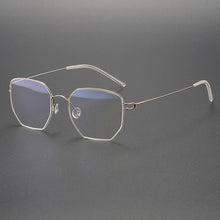 Load image into Gallery viewer, Screwless Pure Titanium Glasses Frame Polygon Men Ultralight Prescription Eyeglasses Women Optical Myopia Lens Spectacle Eyewear