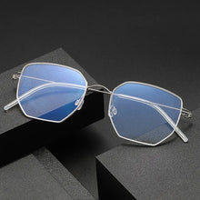 Load image into Gallery viewer, Screwless Pure Titanium Glasses Frame Polygon Men Ultralight Prescription Eyeglasses Women Optical Myopia Lens Spectacle Eyewear