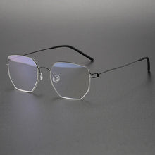Load image into Gallery viewer, Screwless Pure Titanium Glasses Frame Polygon Men Ultralight Prescription Eyeglasses Women Optical Myopia Lens Spectacle Eyewear