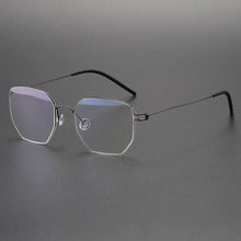 Load image into Gallery viewer, Screwless Pure Titanium Glasses Frame Polygon Men Ultralight Prescription Eyeglasses Women Optical Myopia Lens Spectacle Eyewear