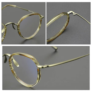 Gatenac Handmade Pure Titanium Eyeglasses Frame Men Vintage Designer Acetate Glasses Frame Women 2025 New Luxury Brand Eyewear