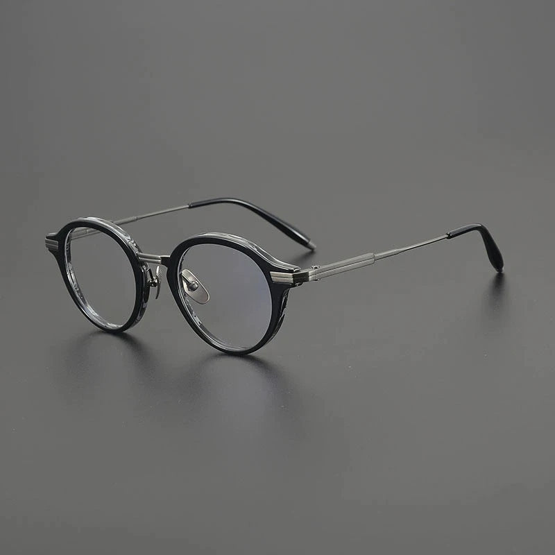 Gatenac Quality Pure Titanium Glasses Frame Men Round Handmade Eyeglasses Frame Women Fashion Luxury Brand Designer Eyewear