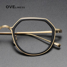 Carica l&#39;immagine nel visualizzatore di Gallery, 2025 Acetate Titanium Glasses Frame Men Women Simple Retro Prescription Eyeglasses frames Myopia male Optical Eyewear spectacles