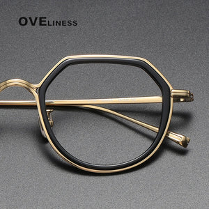 2025 Acetate Titanium Glasses Frame Men Women Simple Retro Prescription Eyeglasses frames Myopia male Optical Eyewear spectacles