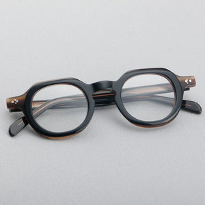 Vintage Acetate Optical Eyeglasses Frame Men Retro Myopia Prescription Glasses Women Luxury Brand Glasses Frame Small Eyewear