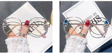 Load image into Gallery viewer, Shiny Diamonds Square Glasses Women   Rhinestone Alloy Frame Clear Lens Eyewear Female Trends Punk Eyeglasses Shades Oculos