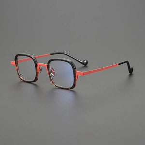 Ultra Light Pure Titanium Glasses Frame Men Retro Handmade Eyeglasses Frame Women Square Fashion Luxury Brand Designer Eyewear