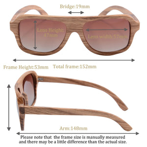SHINU brand wooden polarized sun glassed for men manmade 100% wood sunglasses zebra wood big frame polarized driving sunglass