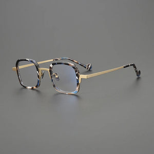 Ultra Light Pure Titanium Glasses Frame Men Retro Handmade Eyeglasses Frame Women Square Fashion Luxury Brand Designer Eyewear