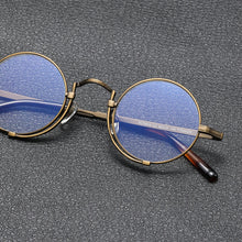 Load image into Gallery viewer, Vintage Pure Titanium Eyeglasses Frame Men Round Prescription Myopia Optical Glasses Frame Women Luxury Brand Spectacles Eyewear