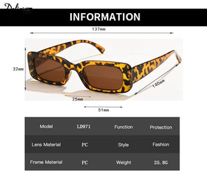 2024New Retro Small Sunglasses Men's and Women's Trendy Vintage Popular Square Frame Rectangle Sunglasses UV Protection