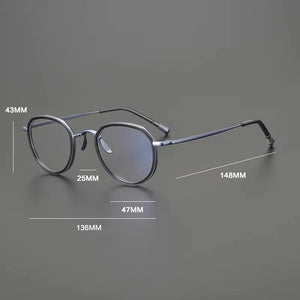 Gatenac Handmade Pure Titanium Eyeglasses Frame Men Vintage Designer Acetate Glasses Frame Women 2025 New Luxury Brand Eyewear