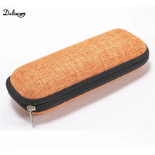 Load image into Gallery viewer, Simple Linen Material Student Myopia Glasses Case Eva Zipper Bag Reading Glasses Square Zipper Box