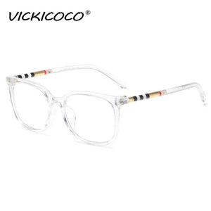 Sexy Square Cat Eye Anti Blue Light Stripe Optical Glasses Frames Men Women Luxury Brand Designer Fashion Computer Eyeglasses