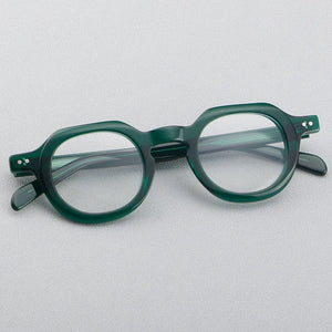 Vintage Acetate Optical Eyeglasses Frame Men Retro Myopia Prescription Glasses Women Luxury Brand Glasses Frame Small Eyewear