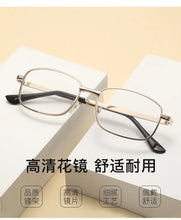 Load image into Gallery viewer, Men Reading Glasses Classic HD Anti Fatigue Presbyopic Eyeglasses Male Business Metal Full Frame Farsighted Eyewear +100 To +400