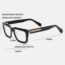 Load image into Gallery viewer, Thicken Acetate Glasses Frame Men Quality Vintage Square Myopia Prescription Optical Eyeglasses Frame Retro Luxury Brand Eyewear