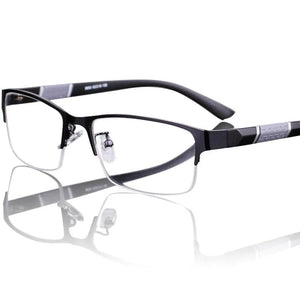 Men's Business Reading Glasses Retro Half Frame High Definition Presbyopia Eyeglasses Unisex Square Far-sighted Glasses