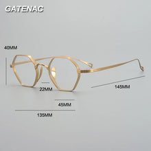 Load image into Gallery viewer, Vintage Pure Titanium Glasses Frame Men Retro Ultra Light Eyeglasses Frame Women Japan Luxury Brand Designer Small Face Eyewear