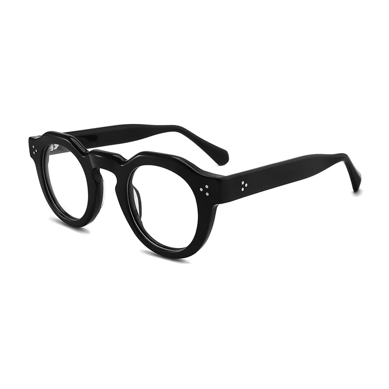 Gatenac Vintage Handmade Acetate Glasses Frame Men Round High Quality Eyeglasses Frame Women Retro Luxury Brand Designer Eyewear