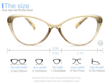Load image into Gallery viewer, MODFANS Women Multifocal Reading Glasses Anti Blue Ray Glasses Effectively Mitigate Visual Fatigue and Dry Eyes - Apricot