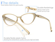 Load image into Gallery viewer, MODFANS Women Multifocal Reading Glasses Anti Blue Ray Glasses Effectively Mitigate Visual Fatigue and Dry Eyes - Apricot